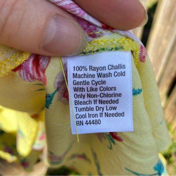 Wonderly Women's Floral Lace Mini Sundress Size Small Yellow Rayon Spring Dress - Picture 5 of 9